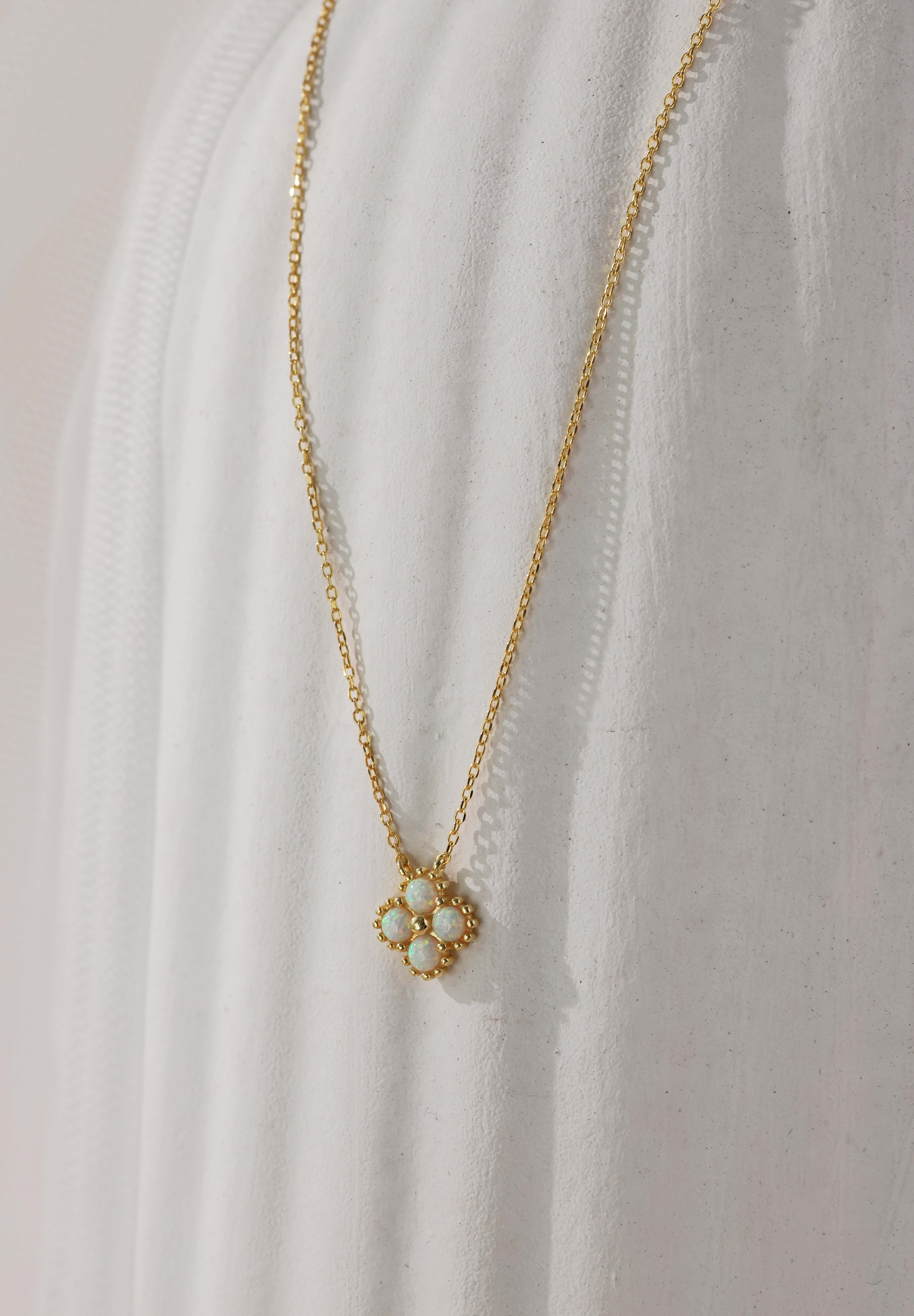 Faith Opal GOLD Necklace - Sterling Silver