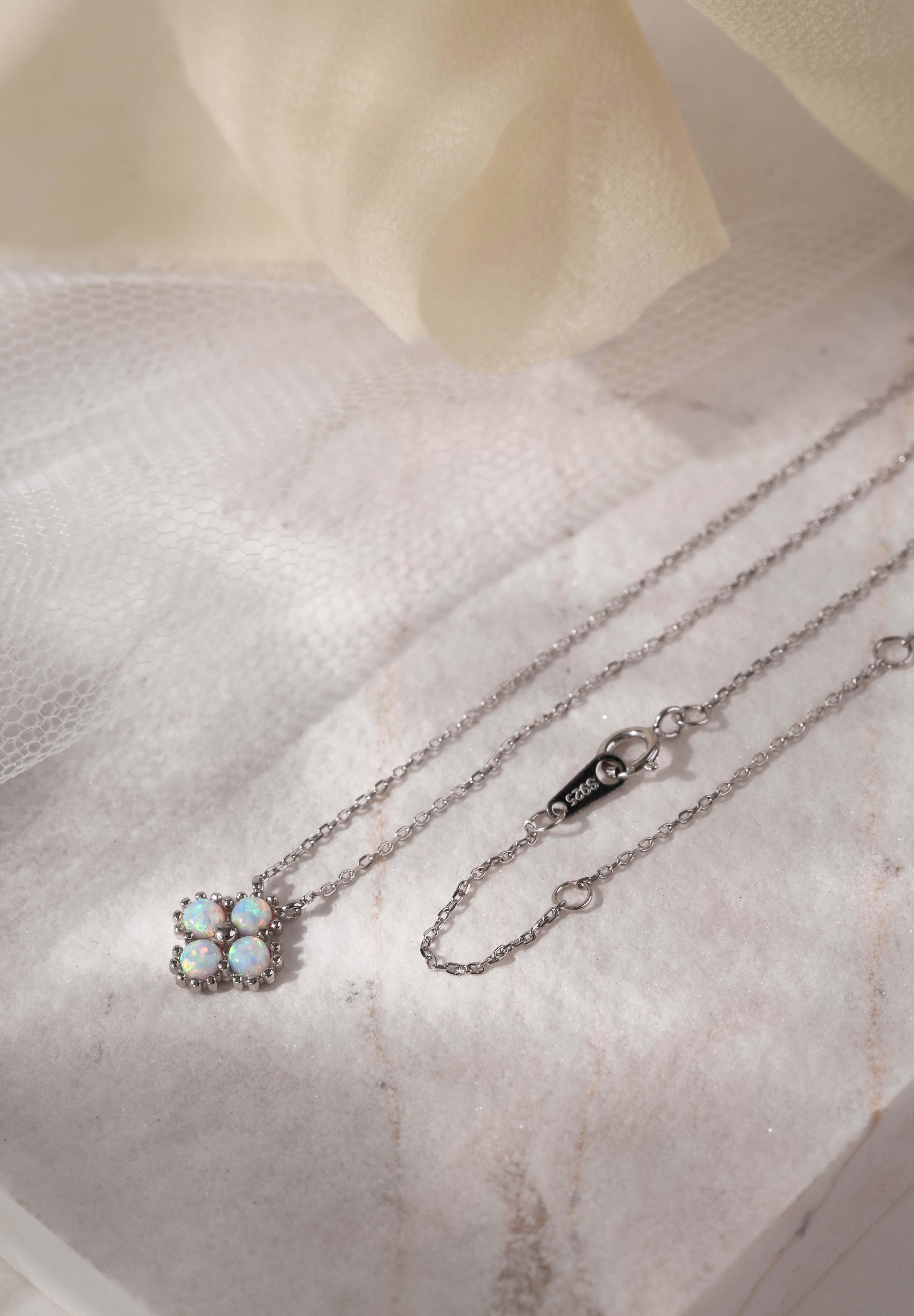 Faith Opal SILVER Necklace - Sterling Silver