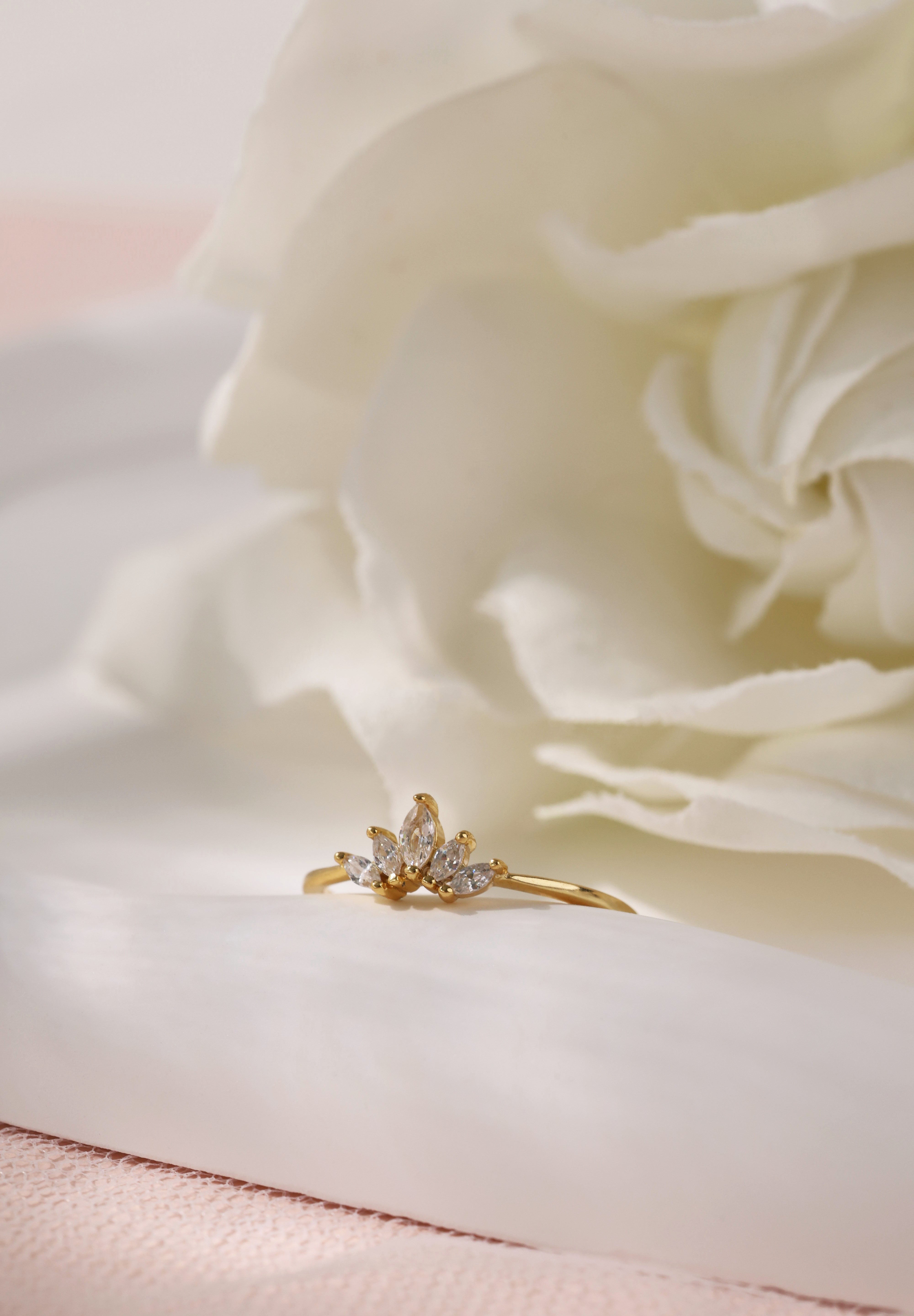 Marquise Dainty Ring- Sterling Silver