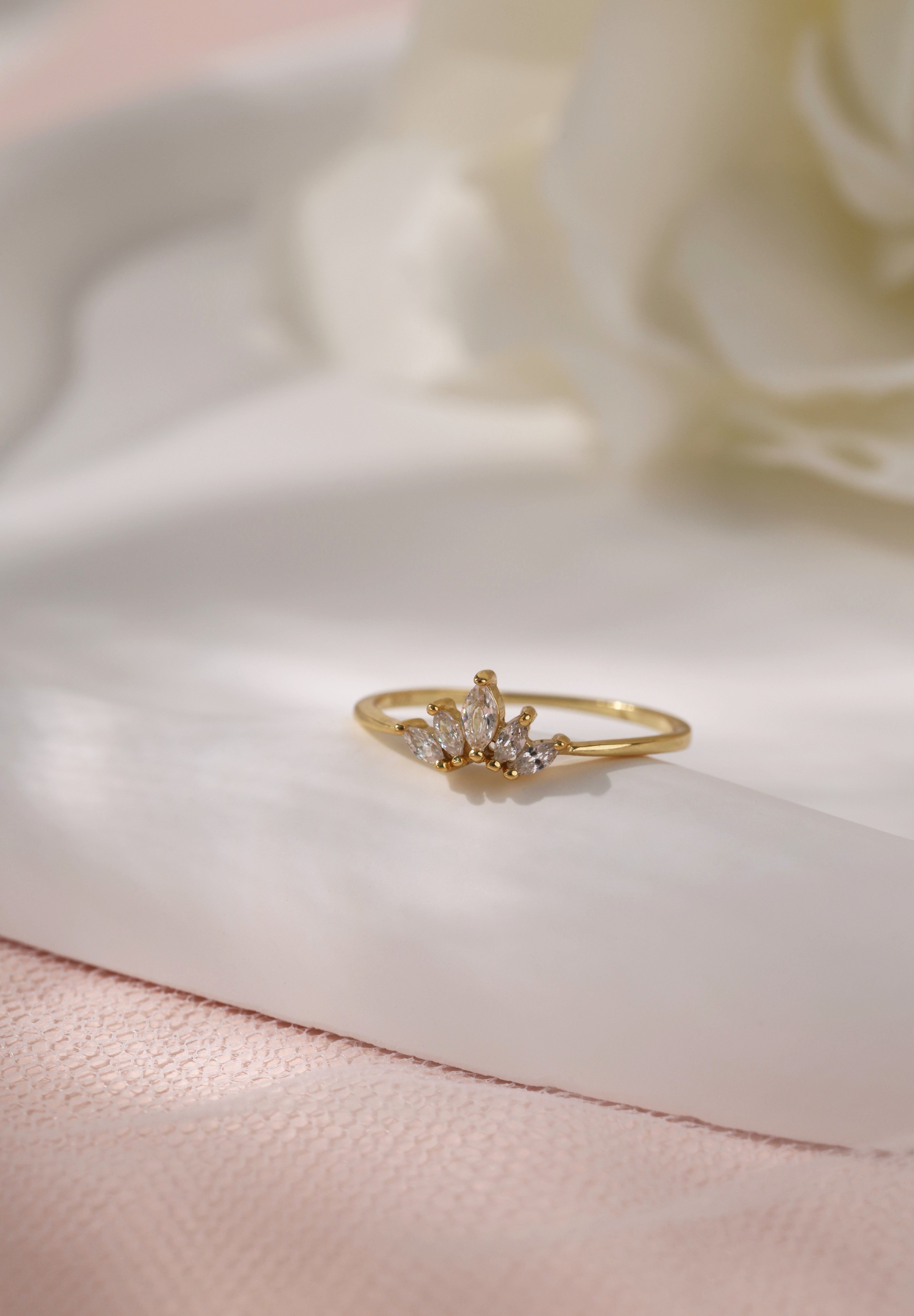Marquise Dainty Ring- Sterling Silver