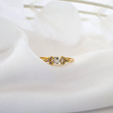 Dainty Diamond Marquise Stacking Gold Rings