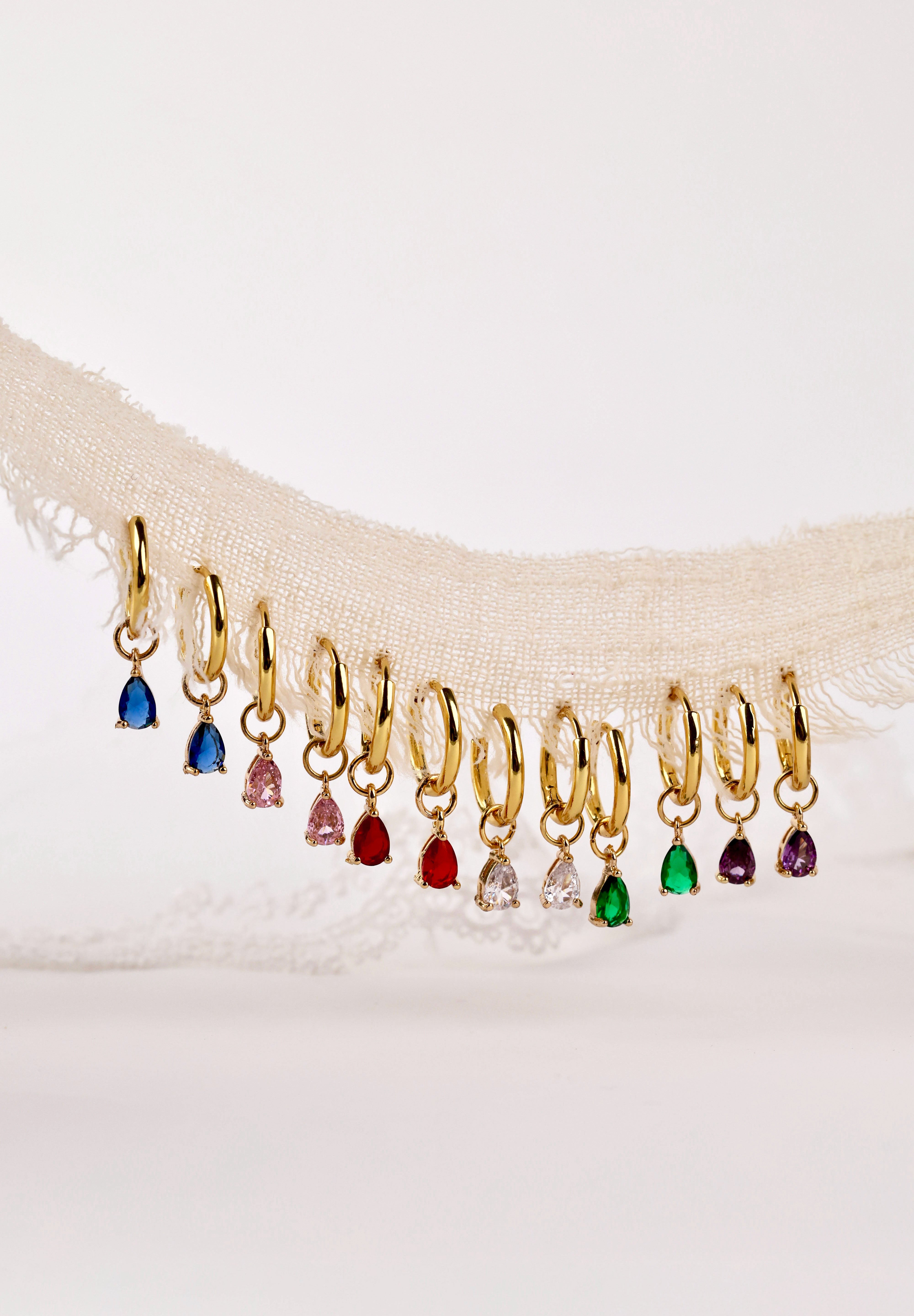 Medland Teardrop CZ Dangle Earrings