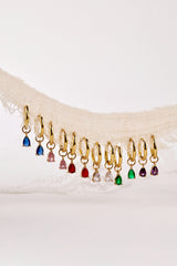 Medland Teardrop CZ Dangle Earrings