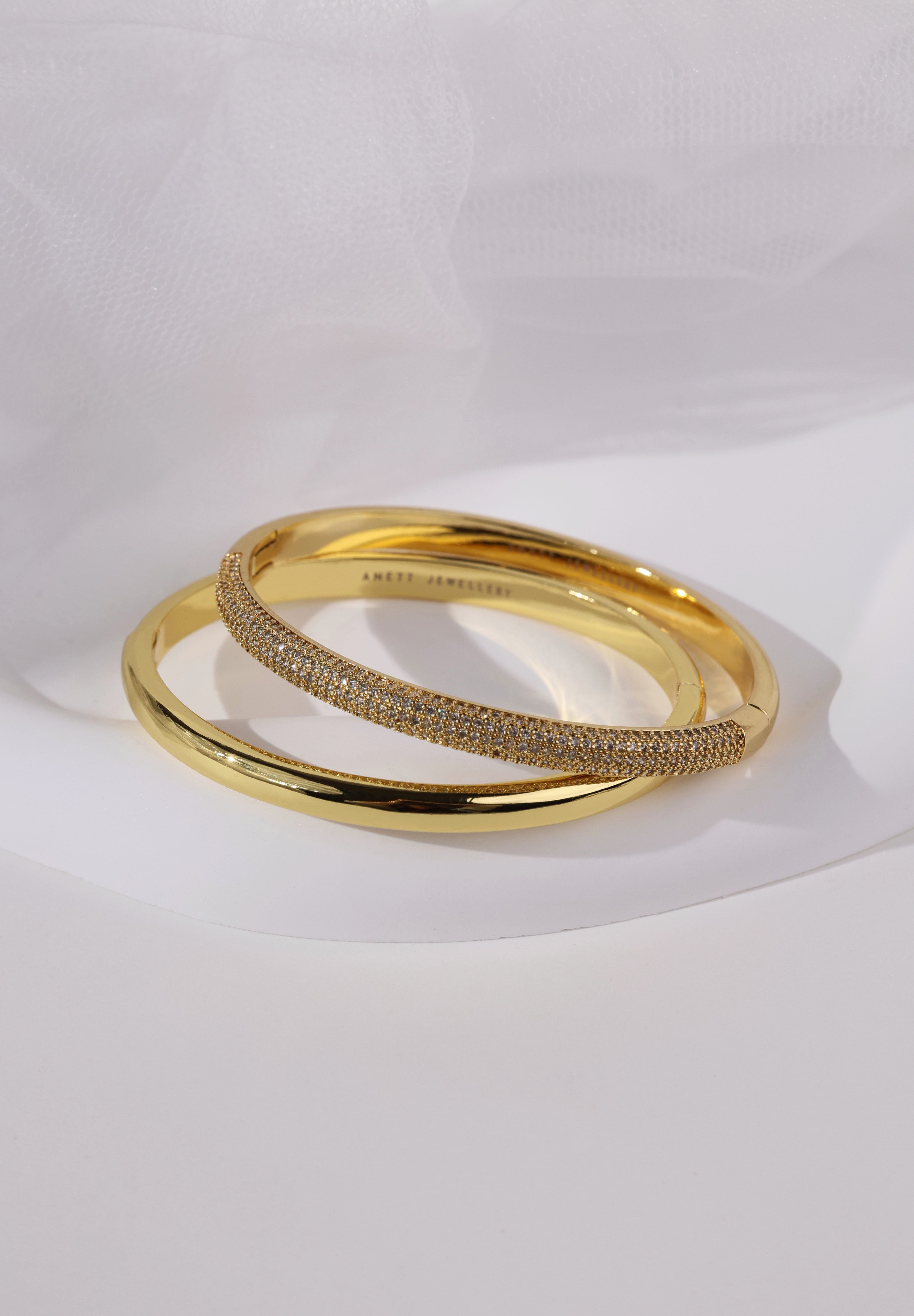 Liora & Starveil Oval Bangles Gold Liora + Starveil