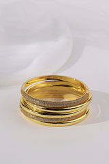 Liora & Starveil Oval Bangles Gold