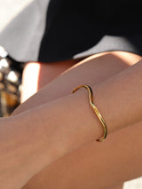 Selene Wave Bangle Stainless Steel