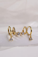 Julie Gold Earrings A + B + C (6 earrings)