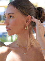 Natural Pearl Pendant Necklace - Stainless Steel