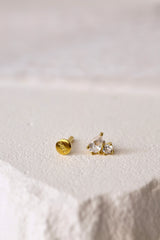 Tariq Screw Flat Back Helix Stud Earring Gold- 1 piece
