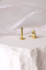 Tariq Screw Flat Back Helix Stud Earring Gold- 1 piece