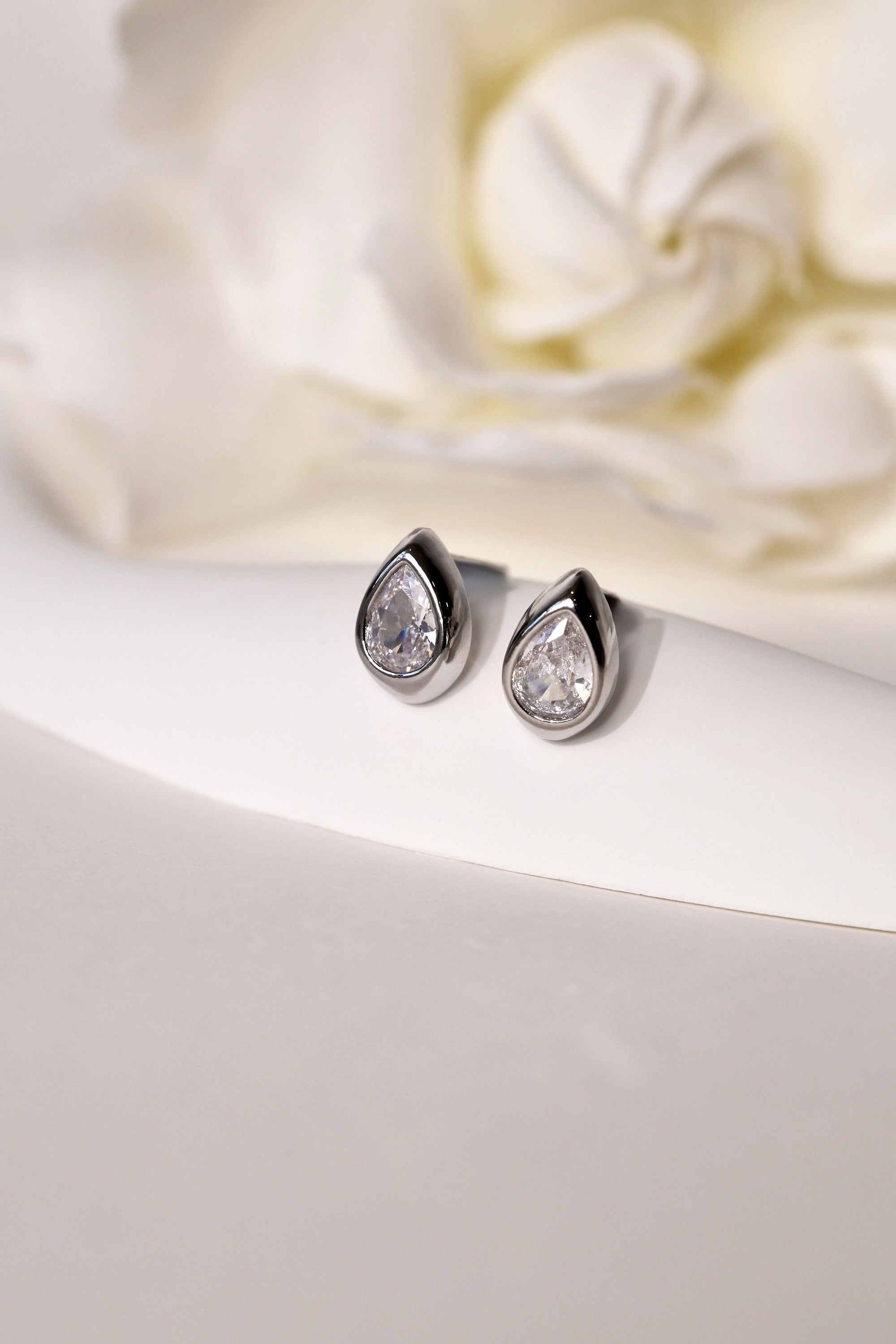 Zora Stud Earrings Silver