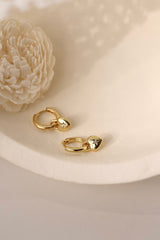 Amora Heart Charm Hoop Earrings