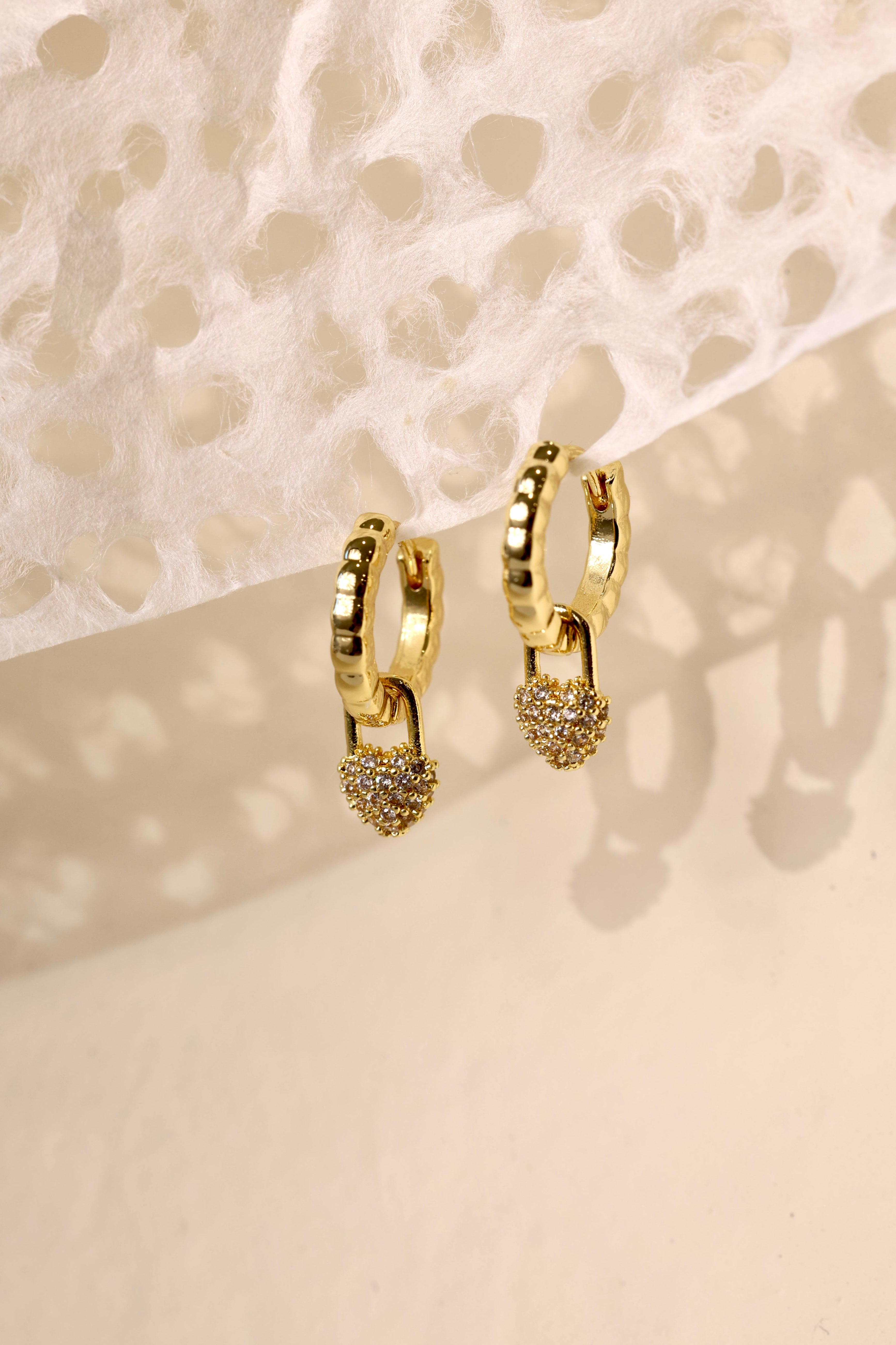 Sofia Heart Dangle Earrings