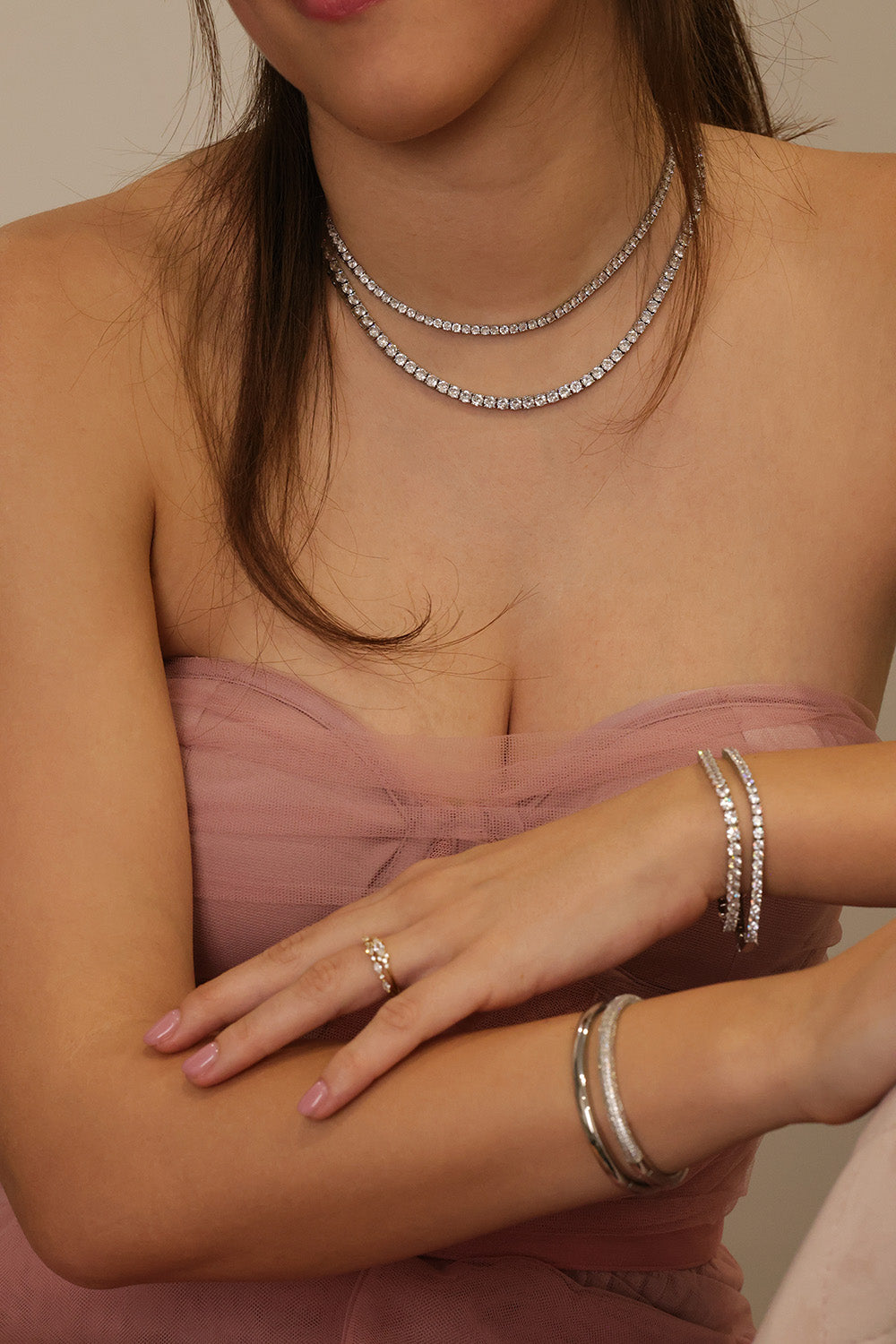 Lanette Diamond CZ Tennis Bracelet 3mm