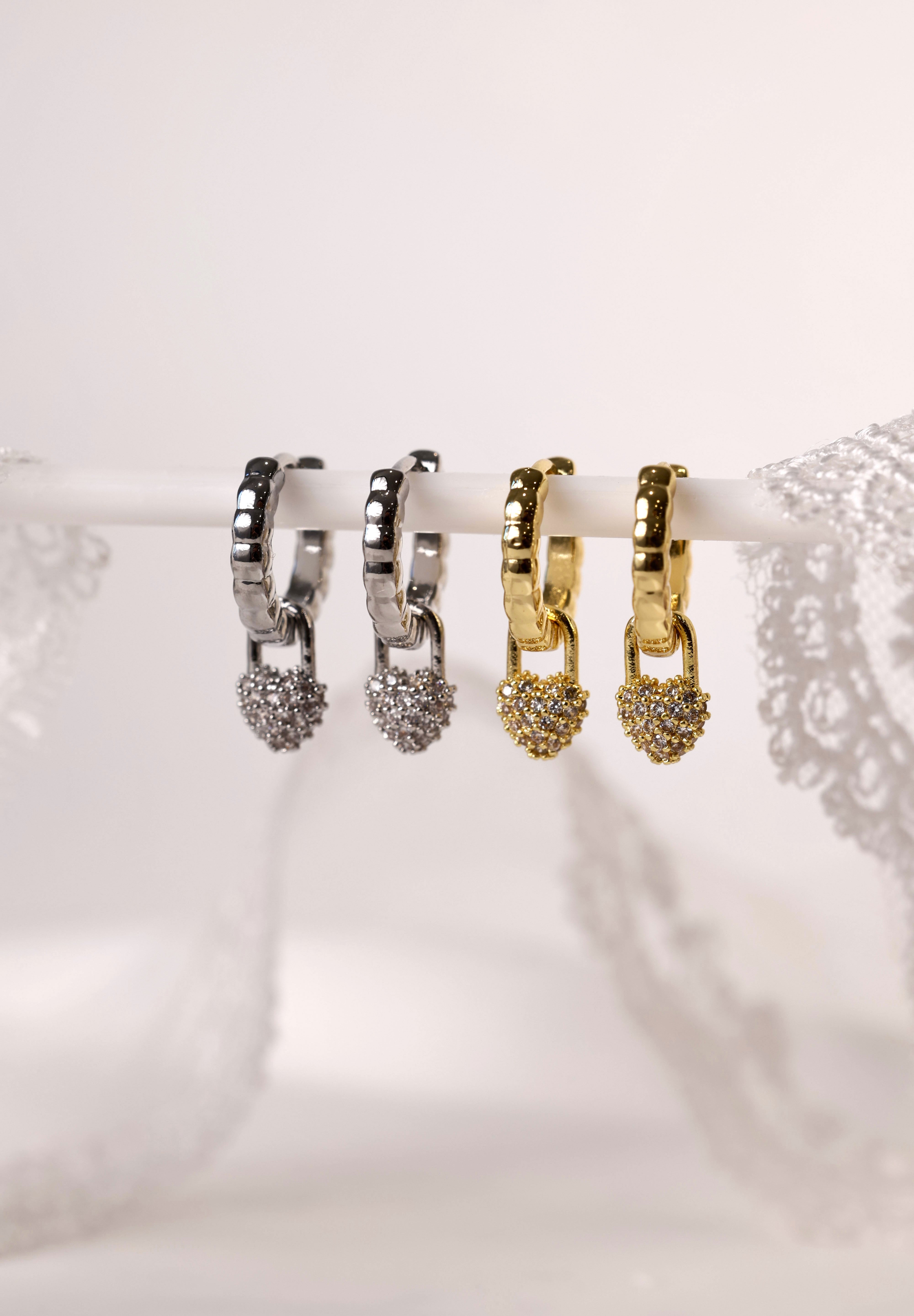 Sofia Heart Dangle Earrings