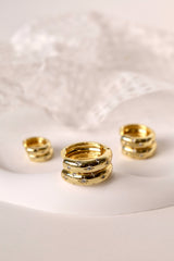 Astraea Star Hoop Earrings GOLD