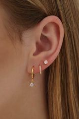 Julie Gold Dangle Earring Stack 3 Pair Set