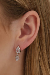 Zora Drop Earrings Silver