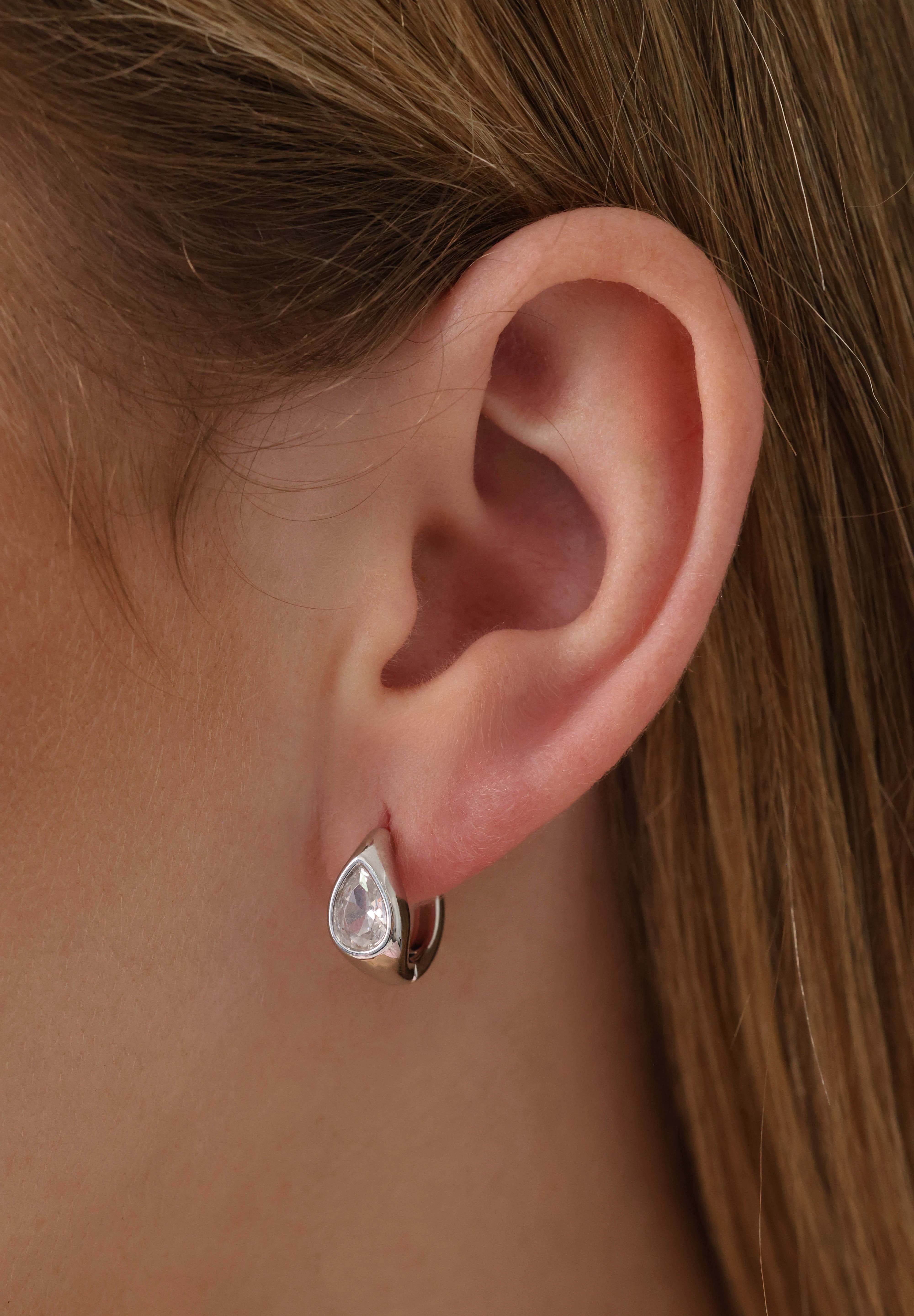 Zora Hoop Earrings Silver