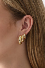 Astraea Star Hoop Earrings GOLD