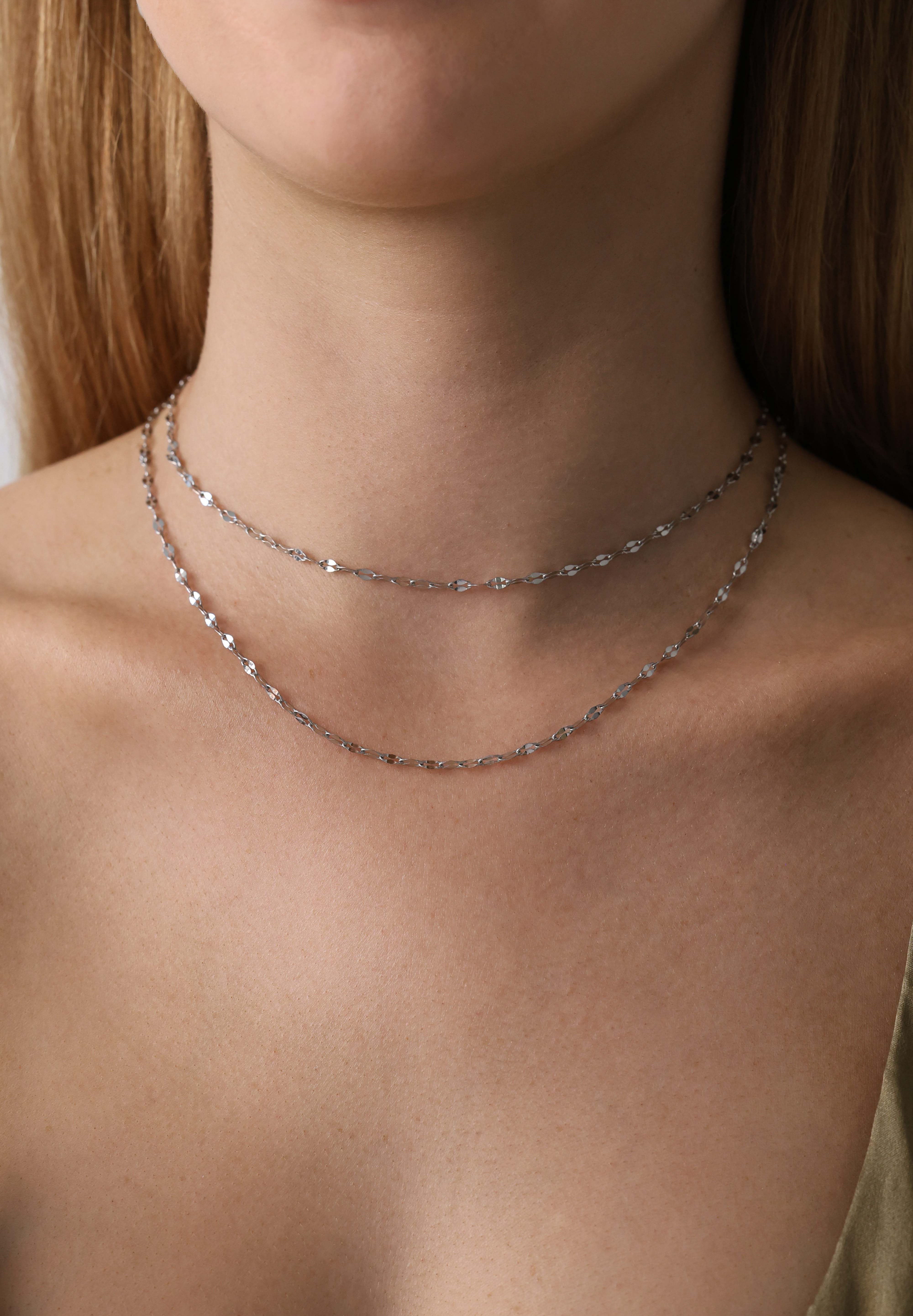 Mistara Twist Diamond Link Chain - Stainless Steel