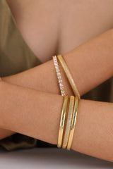 Liora & Starveil Oval Bangles Gold