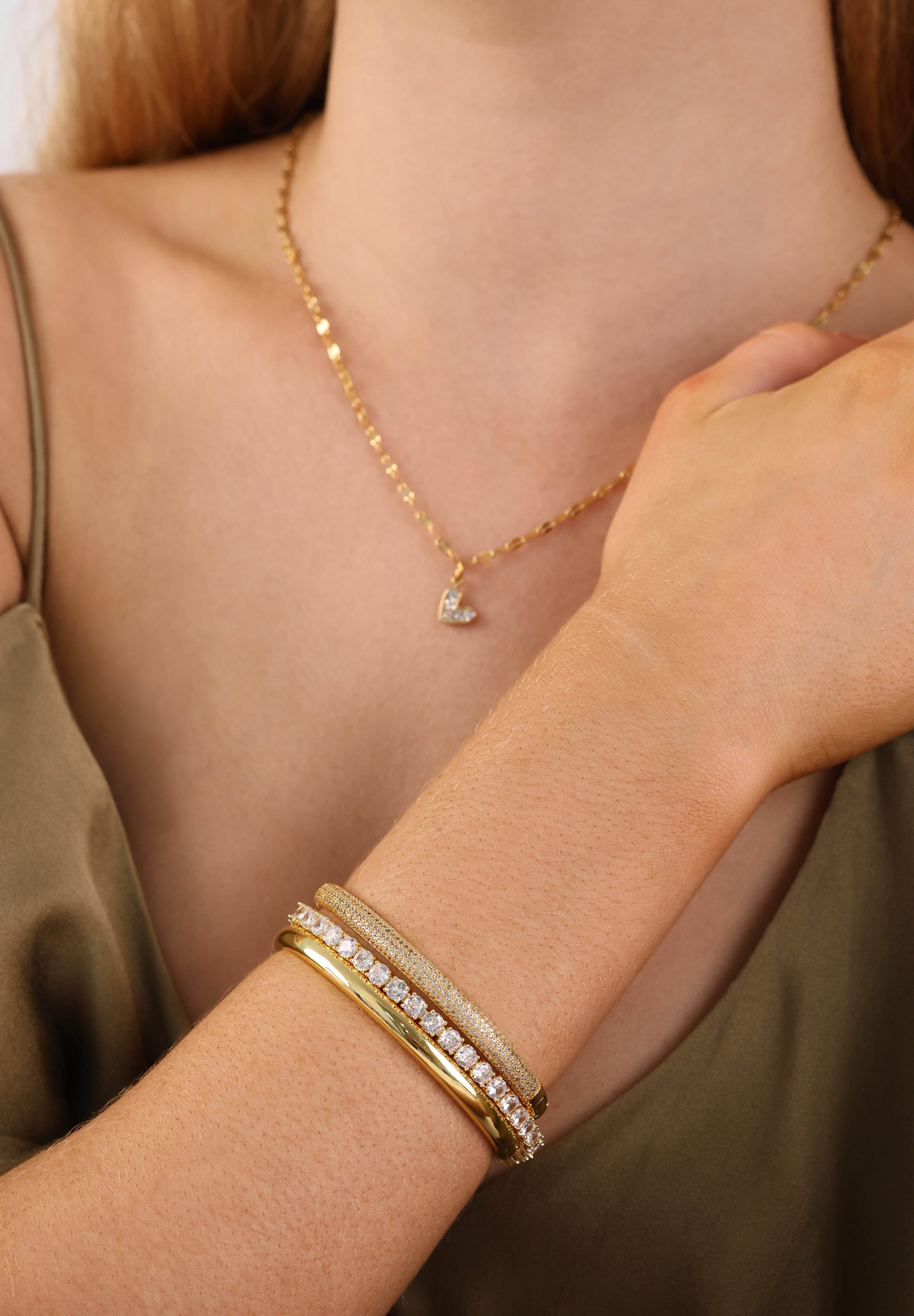 Liora & Starveil Oval Bangles Gold