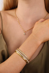 Liora & Starveil Oval Bangles Gold