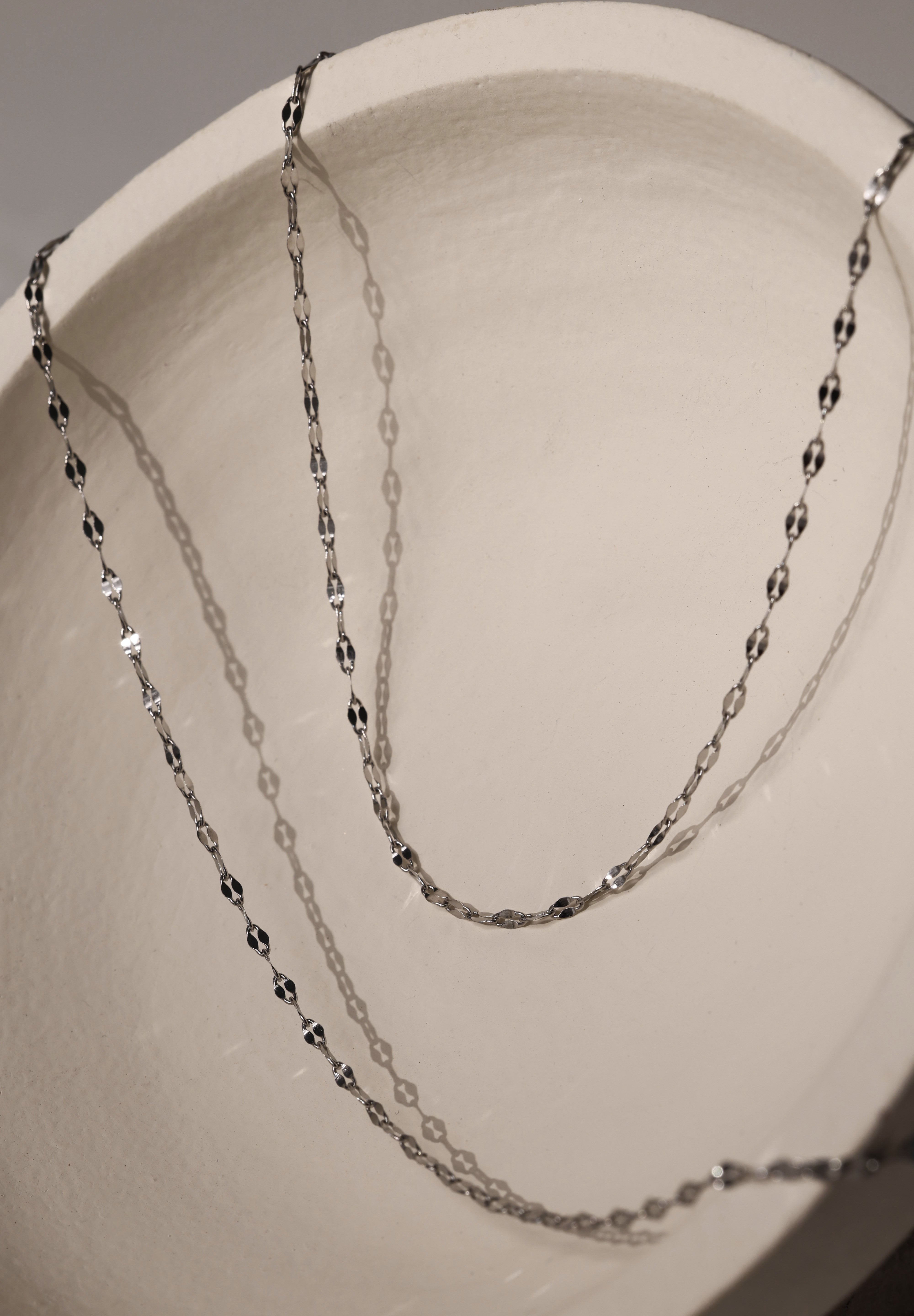 Mistara Twist Diamond Link Chain - Stainless Steel