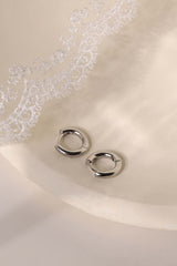 Blue Marquise Hoop Everyday Stacking - Sterling Silver