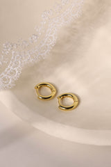 Blue Marquise Hoop Everyday Stacking - Sterling Silver