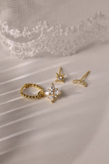 Vega Earring Stack Set - Sterling Silver