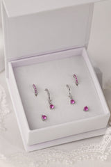 Julie Pink Earrings - Sterling Silver