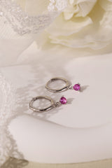 Julie Pink Silver Earrings - Sterling Silver