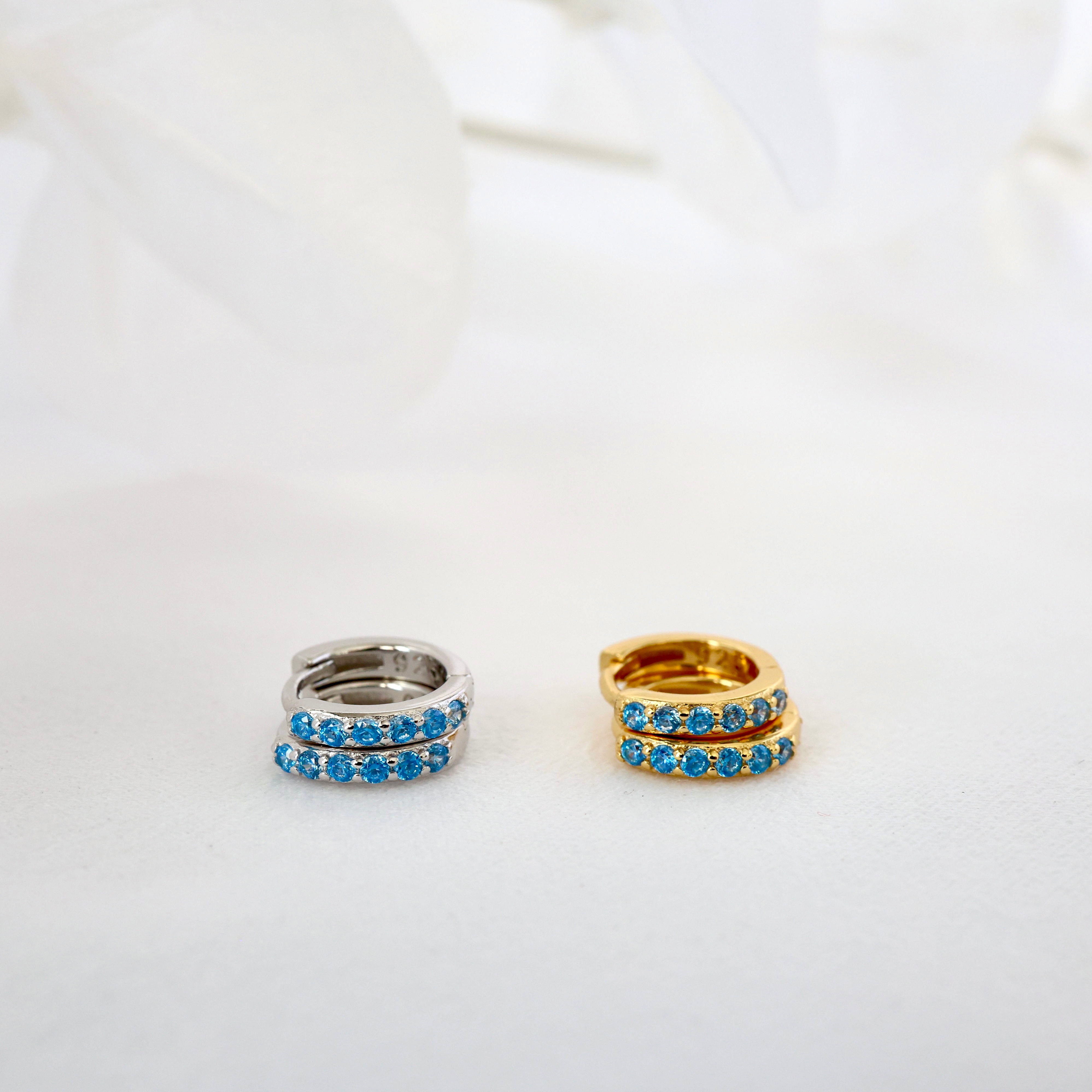 Julie Ines Blue GOLD Earrings