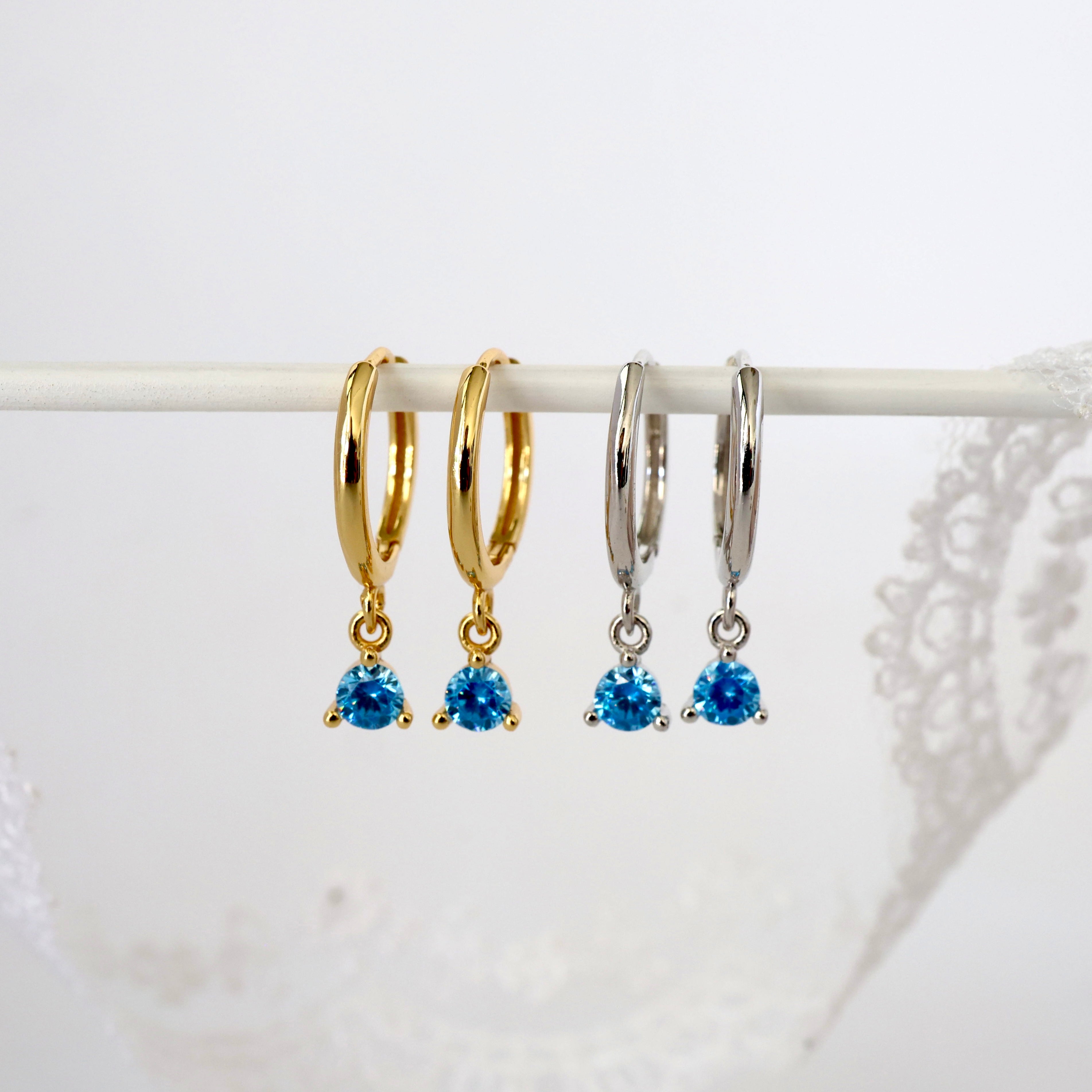 Julie Ines Blue GOLD Earrings