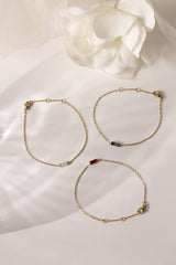 Charlee Baguette Birthstone Gold Bracelet – Waterproof Stainless Steel