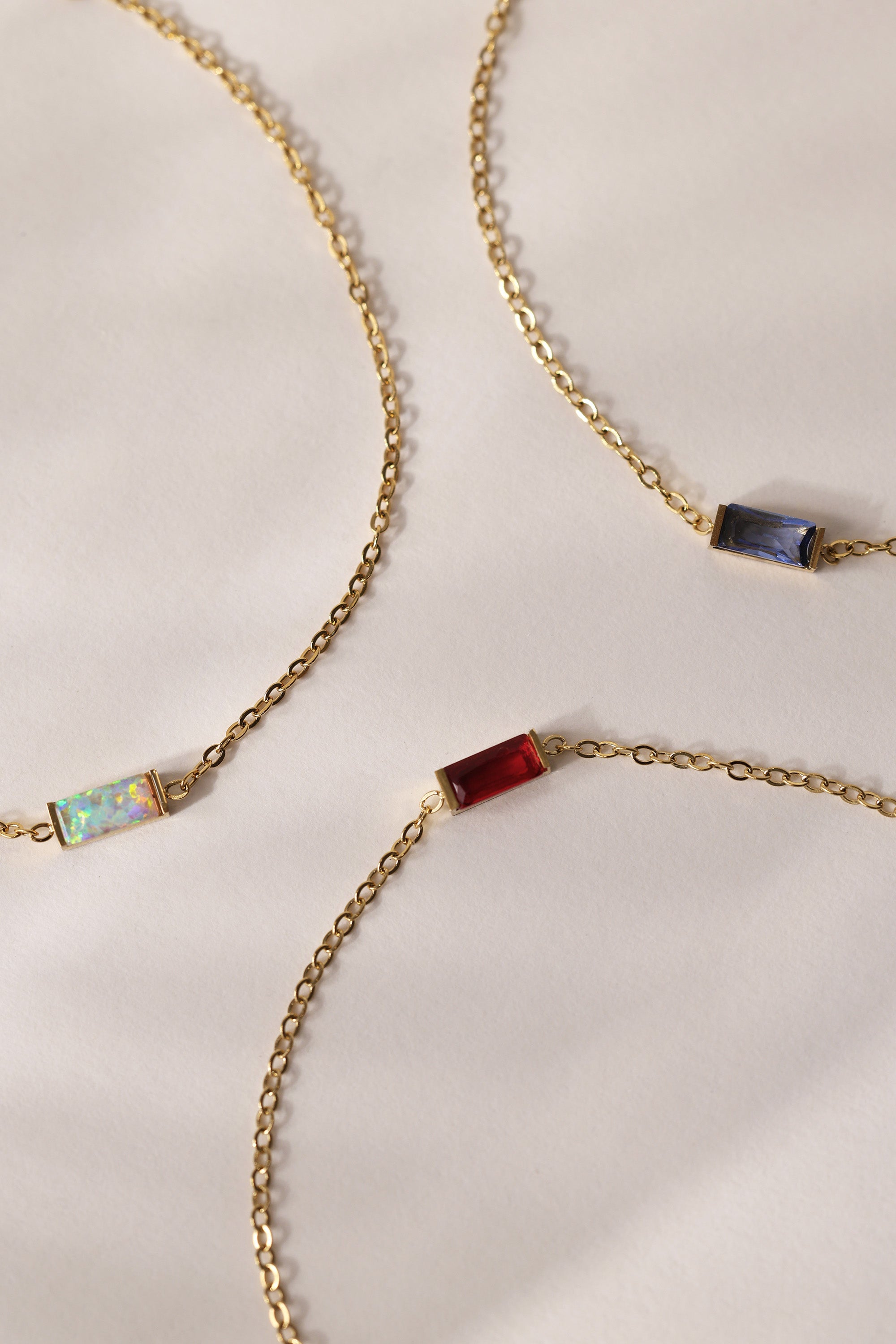 Charlee Baguette Birthstone Gold Bracelet – Waterproof Stainless Steel