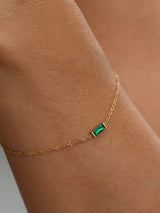 Charlee Baguette Birthstone Gold Bracelet – Waterproof Stainless Steel