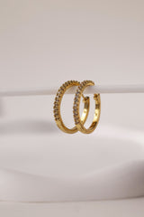25mm gold hoop earrings with cubic zirconia pave – bold sparkle for everyday glam