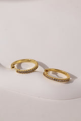 25mm gold hoop earrings with cubic zirconia pave – bold sparkle for everyday glam