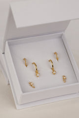 Dainty Opal Dangle Earrings GOLD