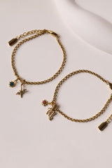 Virina Birthstone and Star Sign Bracelet- Stainless Steel