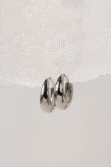 Lucy Teardrop Silver Hoop Earring Stacks