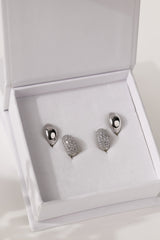 Cleo Pavé Huggie Hoop Earrings SILVER