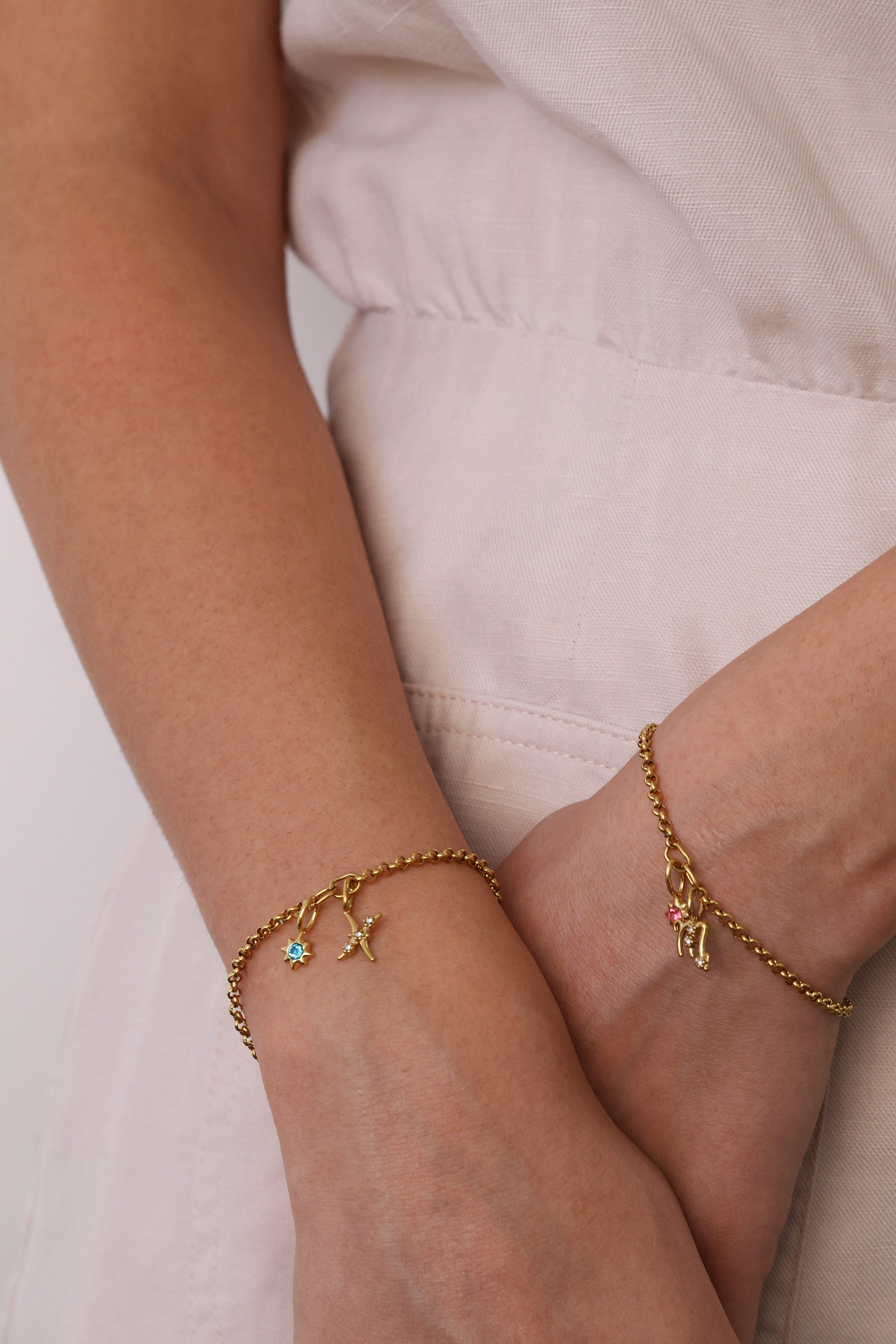 Virina Birthstone and Star Sign Bracelet- Stainless Steel