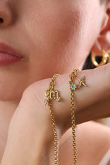 Virina Birthstone and Star Sign Bracelet- Stainless Steel