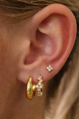 Lucy Teardrop Gold Hoop Earring Stacks