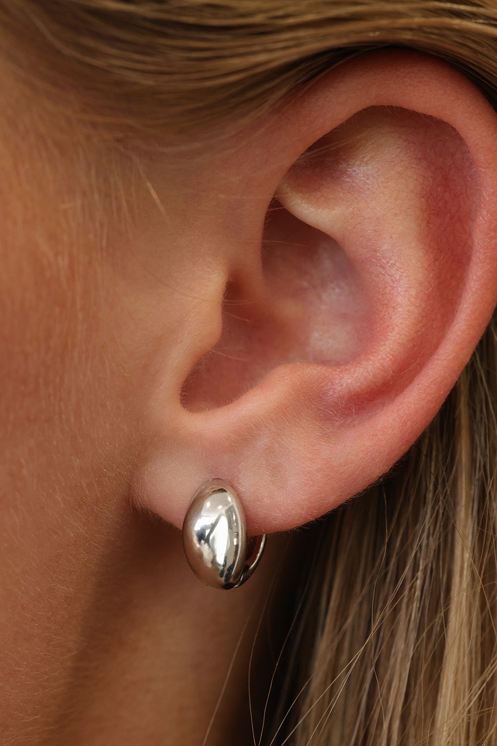 Cleo Pavé Huggie Hoop Earrings SILVER