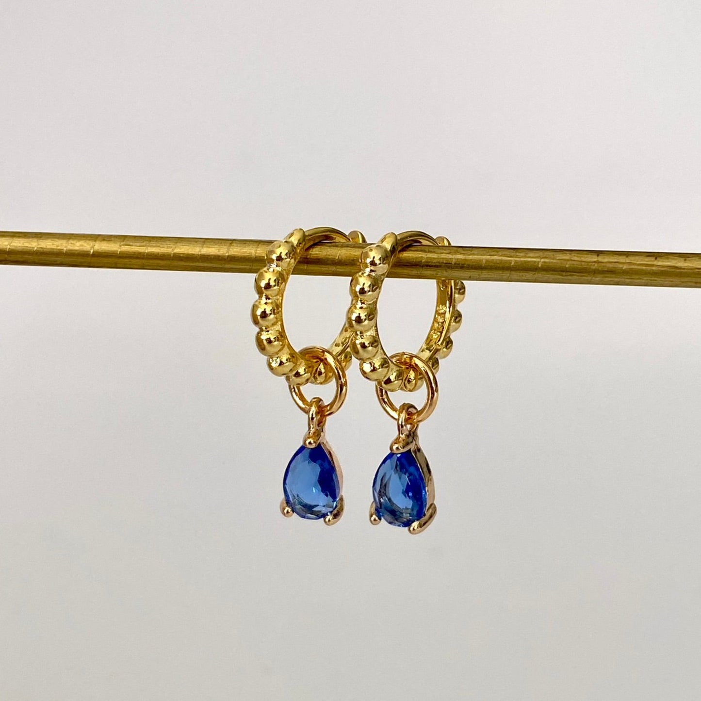 Blue Marquise Hoop Earrings SET